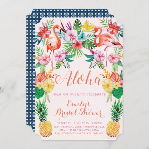 Luau Tropical Bridal Shower Invitation