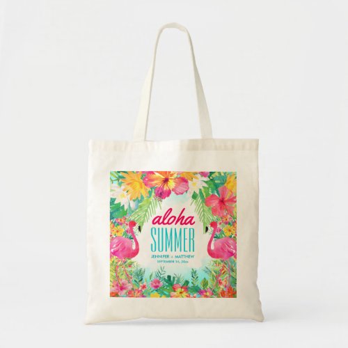 Luau Tropical Hawaiian Hello Summer Tote Bag