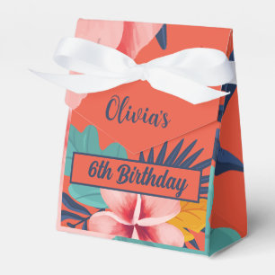 Luau Tropical summer birthday  Favor Boxes