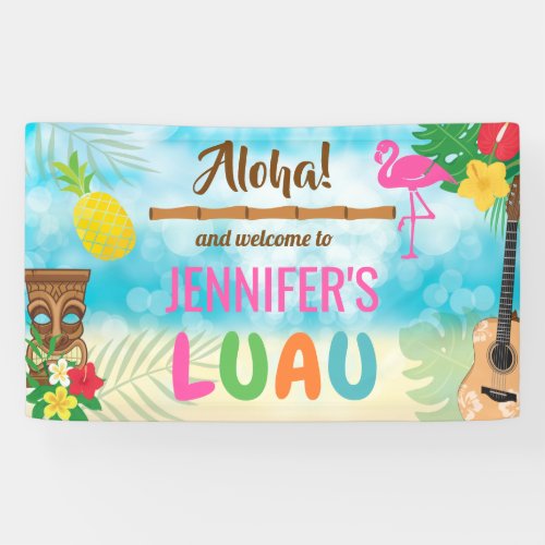 Luau Tropical Theme Banner
