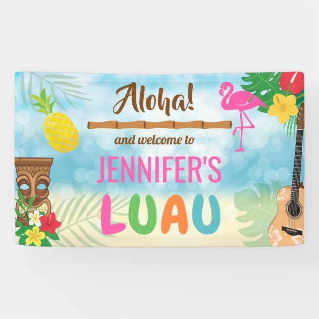 Luau Tropical Theme Banner (Horizontal)