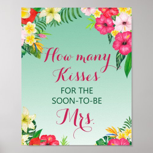 Luau Tropical Welcome Sign _ Bridal Shower Sign