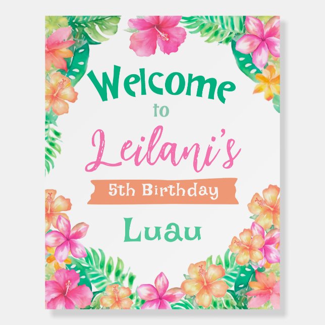 Luau Welcome Sign (Front)