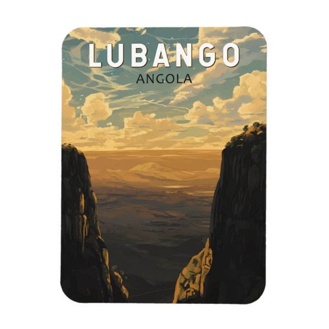 Lubango Angola Travel Art Vintage Magnet (Vertical)