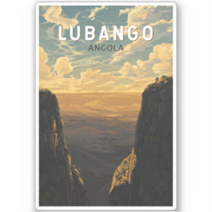 Lubango Angola Travel Art Vintage Sticker