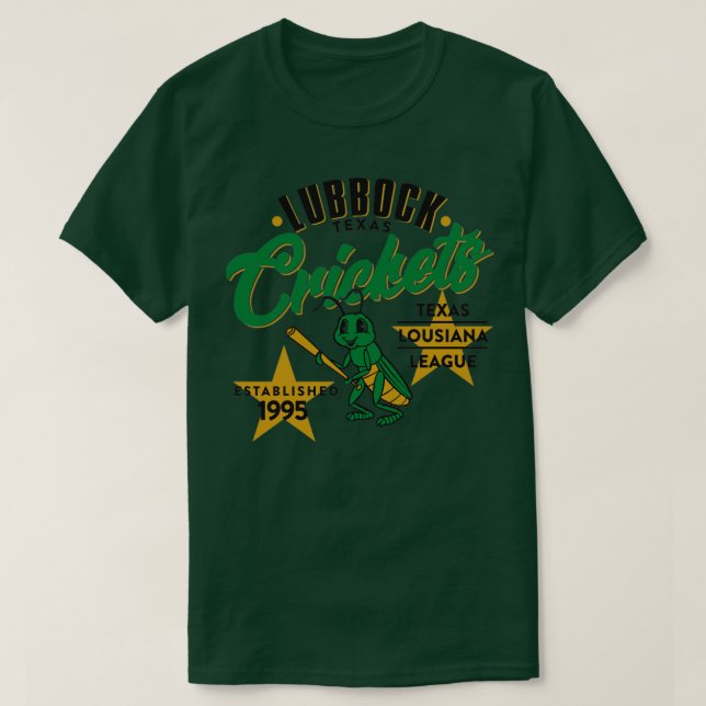 Lubbock Crickets Baseball T-Shirt (Design Front)