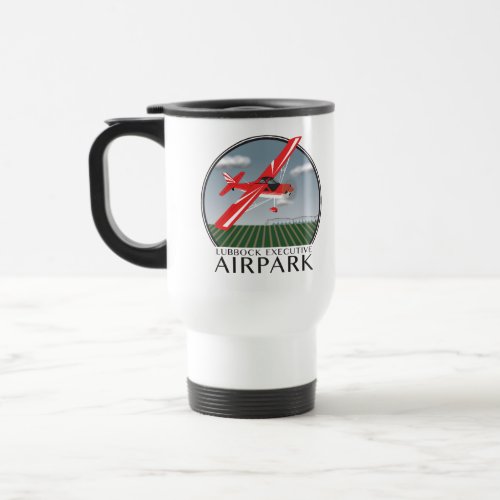 Lubbock Executive Airpark F82 Art Super Decathlon Travel Mug