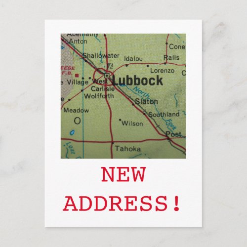 Lubbock New Address announcement