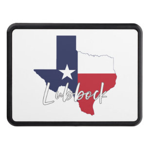 Lubbock, Texas Flag Map Hitch Cover