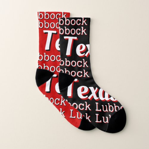 Lubbock Texas Hub Mix N Match All_Over_Print Socks