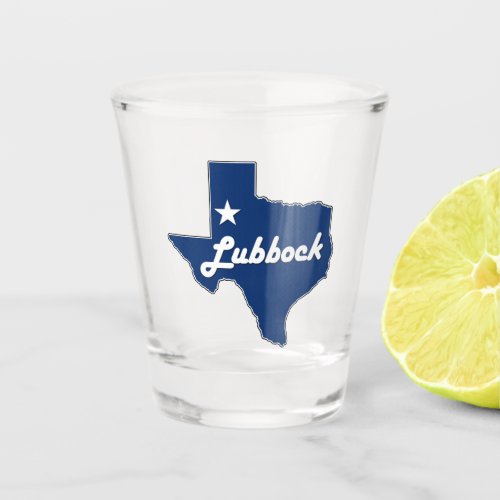 Lubbock Texas Lonestar State Map Fun West Texan Shot Glass