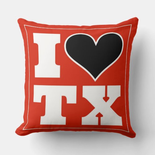 Lubbock TX Game Day School Pride Accent Throw Pillow
