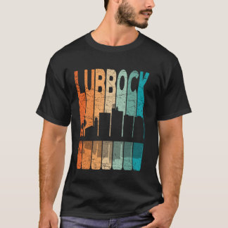 Lubbock Vintage Lubbock Texas Retro Lubbock Skylin T-Shirt