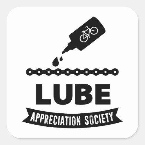 Lube Appreciation Society Cycling Square Sticker