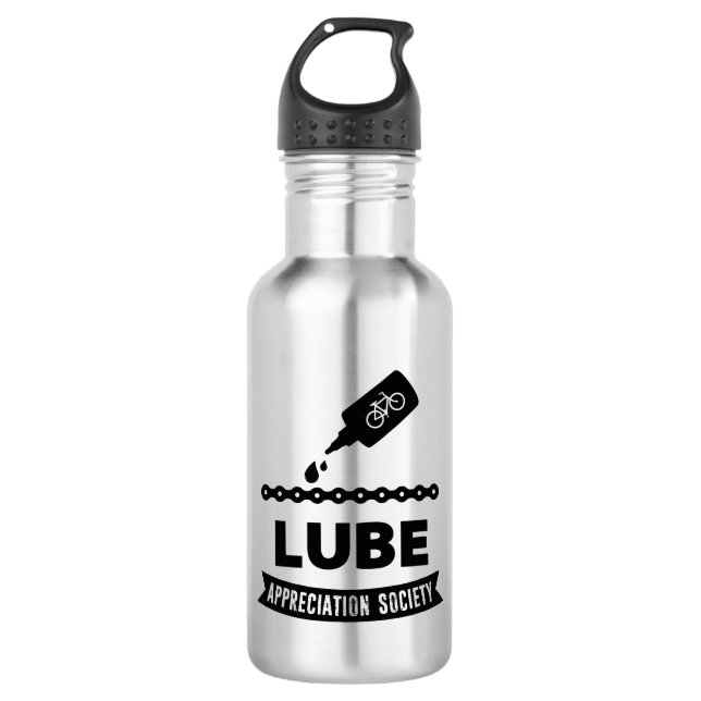 Lube Appreciation Society Cycling Stainless Steel Water Bottle (Front)