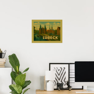 Lübeck Germany City Art Poster