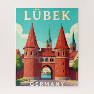 Lübeck Germany Holstentor Old Town Travel Jigsaw Puzzle