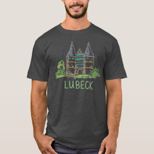 Lubeck Germany Unique Hand Drawn Art Gift Men T-Shirt
