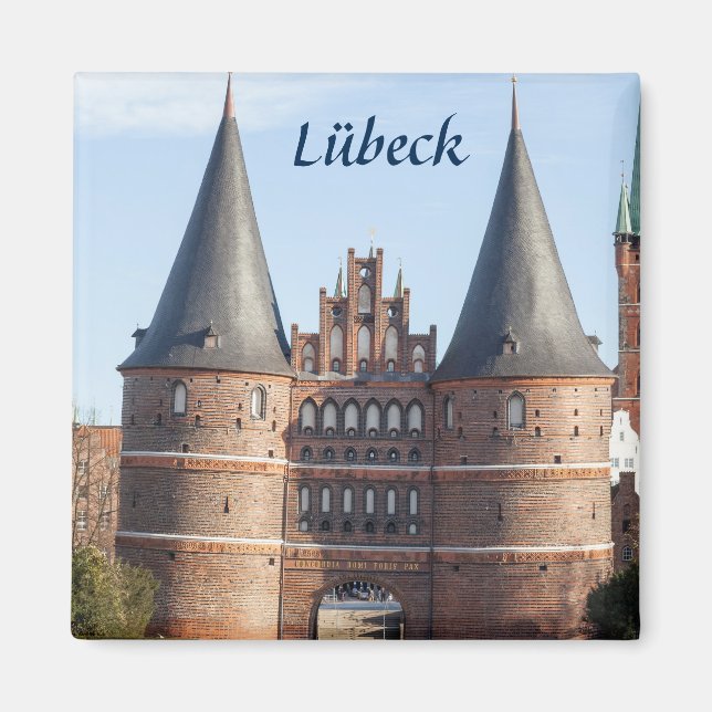 Lübeck Holstentor Gate photo Magnet (Front)