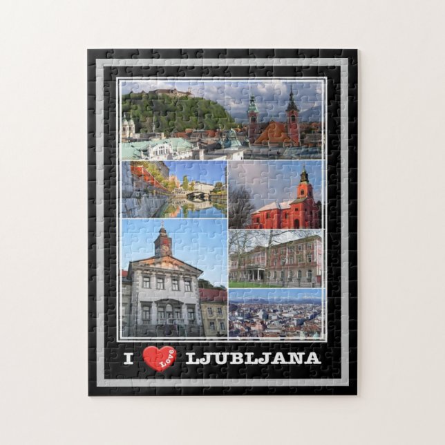 Lubiana - Slovenia - I Love - Jigsaw Puzzle (Vertical)