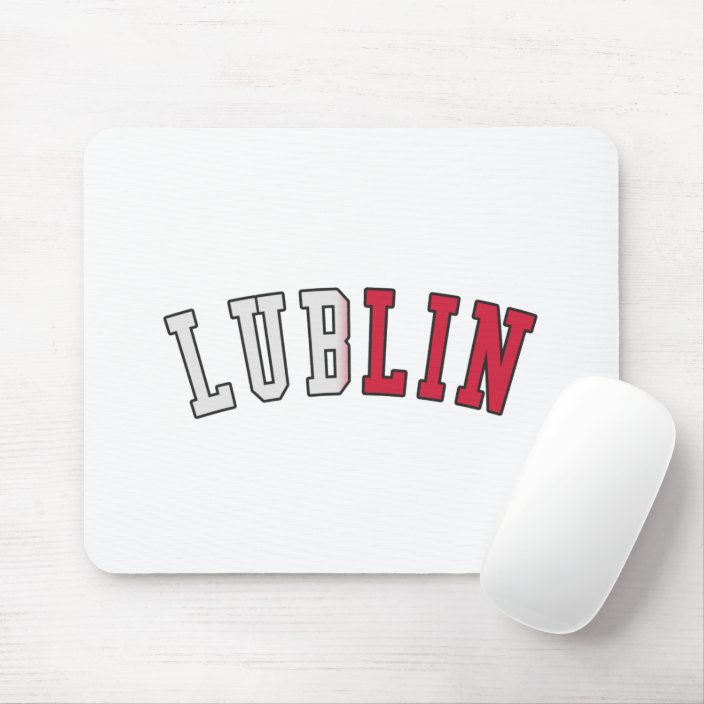 Lublin in Poland National Flag Colors Mousepad