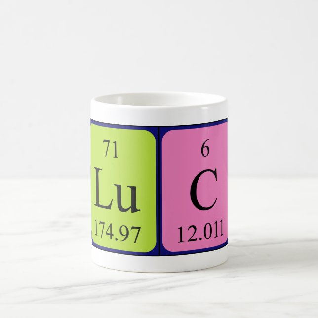 Luc periodic table name mug (Center)