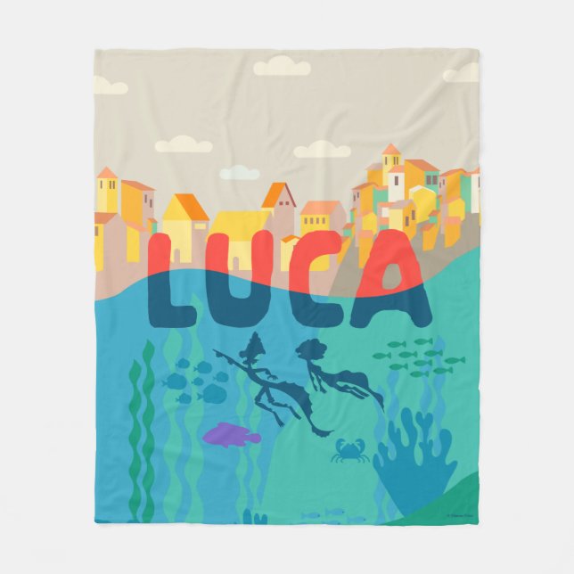 Luca | Above and Below with Alberto & Luca Fleece Blanket (Front)