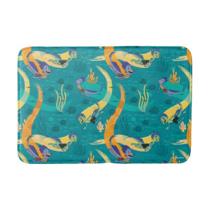 Luca   Alberto & Luca Swim With Fish Pattern Bath Mat