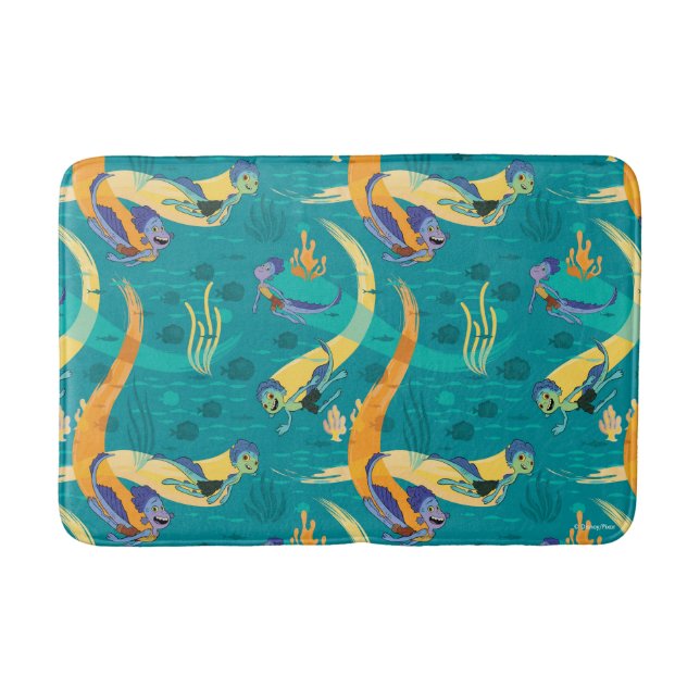 Luca | Alberto & Luca Swim With Fish Pattern Bath Mat (Front)