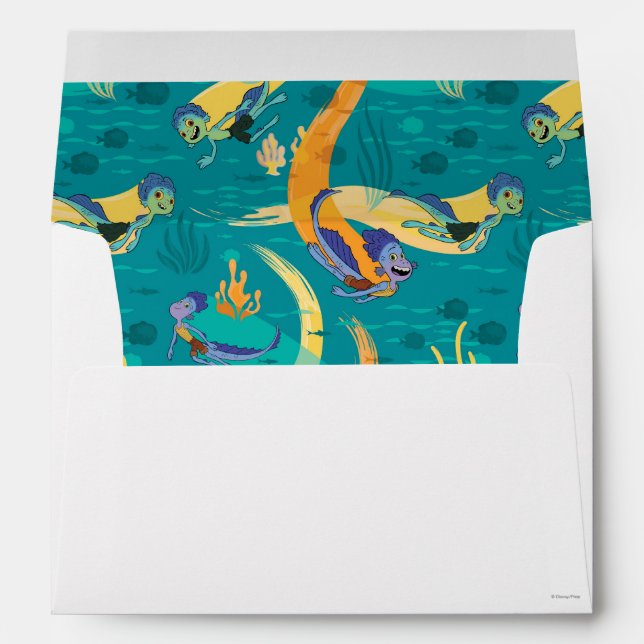 Luca | Alberto & Luca Swim With Fish Pattern Envelope (Back (Bottom))