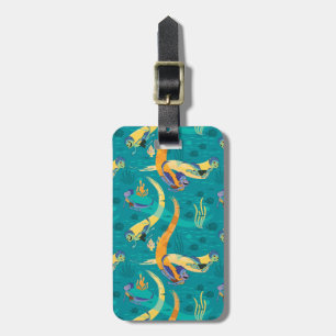Luca Alberto & Luca Swim With Fish Pattern Luggage Tag