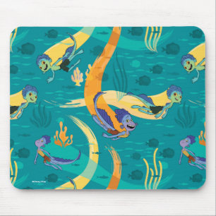 Luca Alberto & Luca Swim With Fish Pattern Mouse Pad