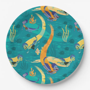 Luca   Alberto & Luca Swim With Fish Pattern Paper Plates