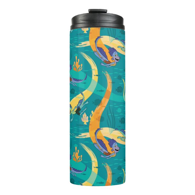 Luca | Alberto & Luca Swim With Fish Pattern Thermal Tumbler (Front)