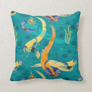 Luca Alberto & Luca Swim With Fish Pattern Throw Pillow