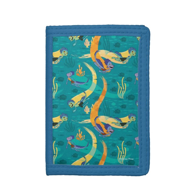 Luca | Alberto & Luca Swim With Fish Pattern Trifold Wallet (Front Vertical)