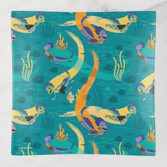 Luca | Alberto & Luca Swim With Fish Pattern Trinket Tray (Front)