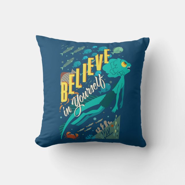 Luca | Believe in Yourself Throw Pillow (Front)