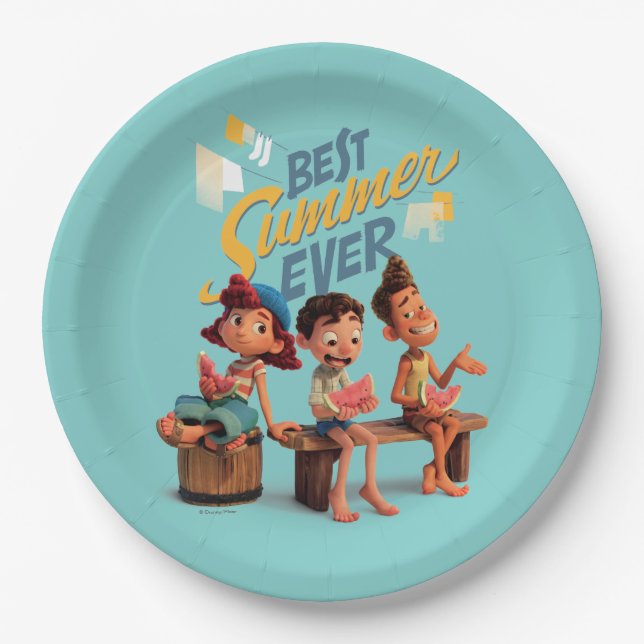 Luca | Best Summer Ever Paper Plates (Front)