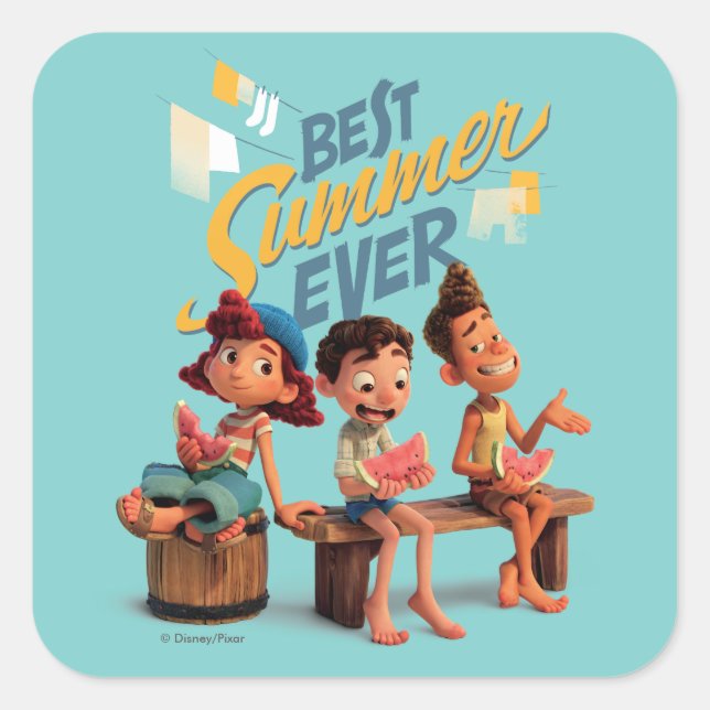 Luca | Best Summer Ever Square Sticker (Front)