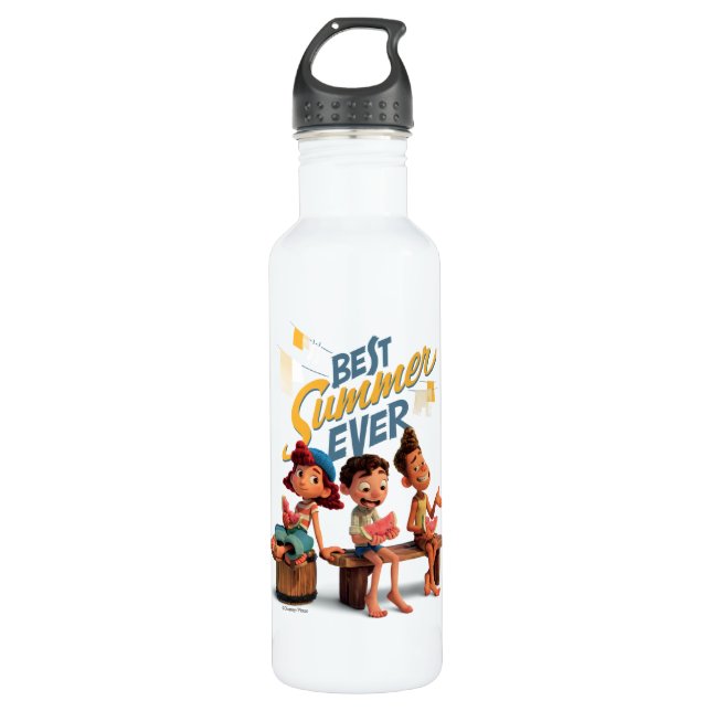 Luca | Best Summer Ever Stainless Steel Water Bottle (Front)