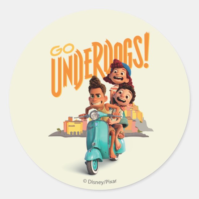 Luca | Go Underdogs! Classic Round Sticker (Front)