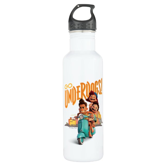 Luca | Go Underdogs! Stainless Steel Water Bottle (Front)