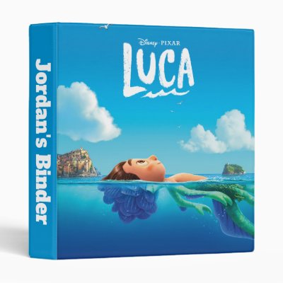 Luca | Human &amp; Sea Monster Luca Theatrical Poster 3 Ring Binder