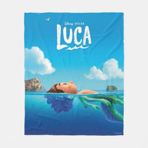 Luca  Human  Sea Monster Luca Theatrical Poster Fleece Blanket