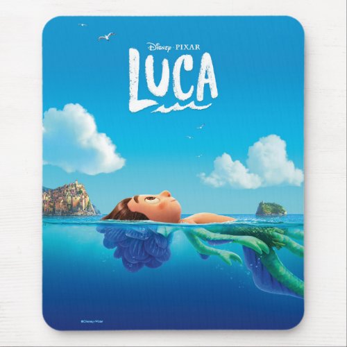 Luca  Human  Sea Monster Luca Theatrical Poster Mouse Pad