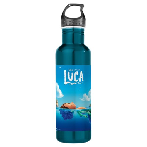 Luca  Human  Sea Monster Luca Theatrical Poster Stainless Steel Water Bottle