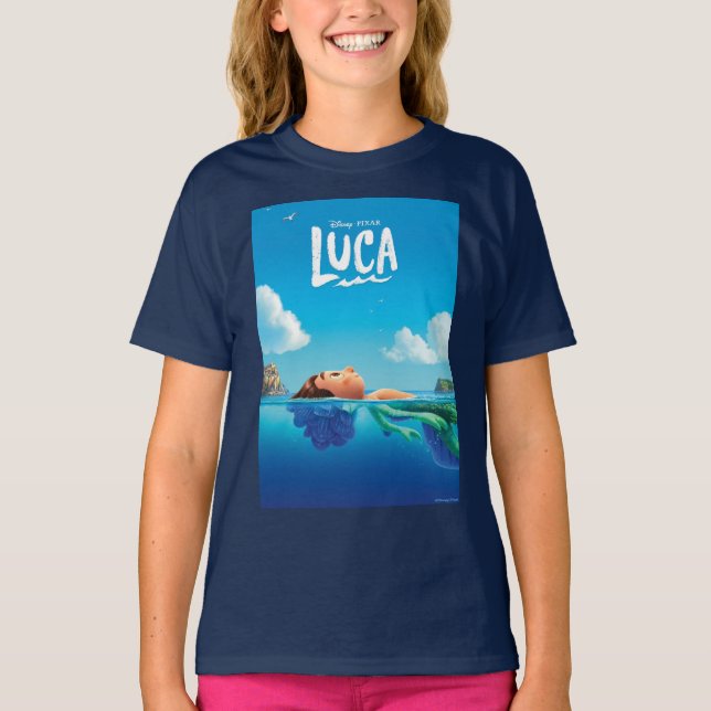 Luca | Human & Sea Monster Luca Theatrical Poster T-Shirt (Front)