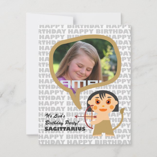 Luca Kids Party Invitation with photo (Front)