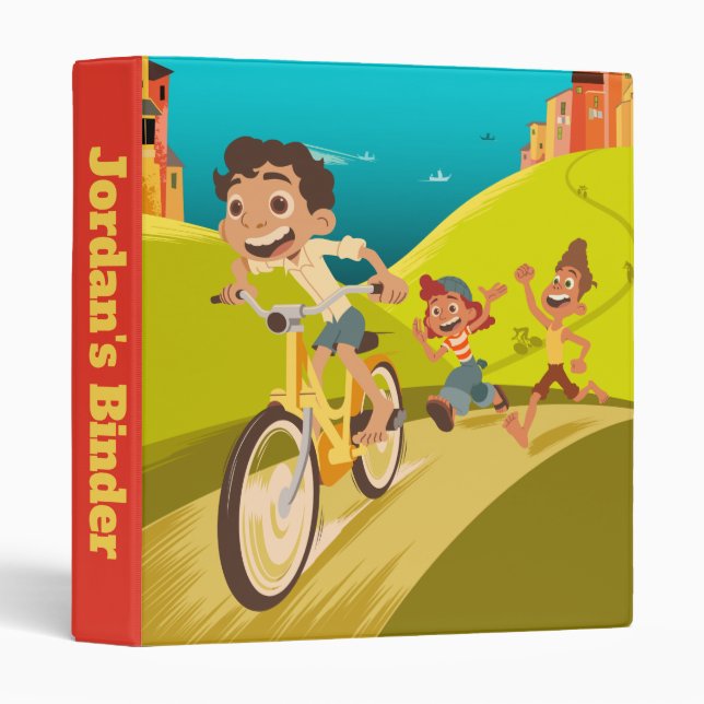 Luca | La Grande Corsa Illustration 3 Ring Binder (Front/Spine)